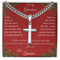 Cuban Link Chain with Artisan Cross Christmas Gift For My Grandson