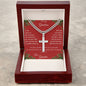 Cuban Link Chain with Artisan Cross Christmas Gift For My Grandson
