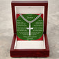 Cuban Link Chain with Artisan Cross, Grandson Christmas Gift