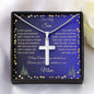 Artisan Cross Necklace, Christian Christmas Gift with For My Son Gift Card