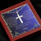 Artisan Cross Necklace, Christian Christmas Gift with For My Son Gift Card