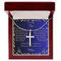Artisan Cross Necklace, Christian Christmas Gift with For My Son Gift Card