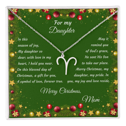 Zodiac Symbol Necklace Christmas Gift with Gift Box for My Daughter