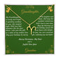 Zodiac Symbol Necklace Christmas Gift with Gift Box and Message Card for My Granddaughter