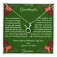 Christmas Gift Zodiac Necklace with Gift Box and Message Card for My Granddaughter