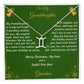 Zodiac Symbol Necklace Christmas Gift with Gift Box and Message Card for My Granddaughter