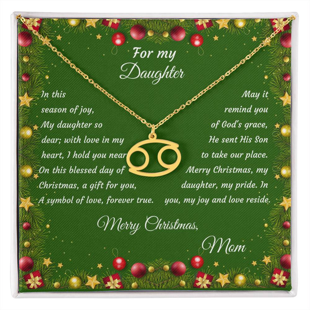 Zodiac Symbol Necklace Christmas Gift with Gift Box for My Daughter