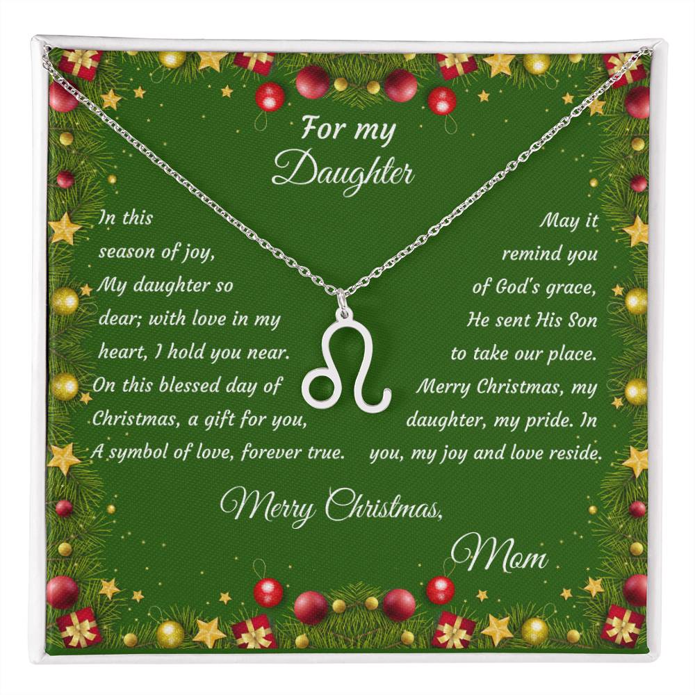 Zodiac Symbol Necklace Christmas Gift with Gift Box for My Daughter