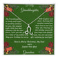 Christmas Gift Zodiac Necklace with Gift Box and Message Card for My Granddaughter