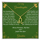 Zodiac Symbol Necklace Christmas Gift with Gift Box and Message Card for My Granddaughter