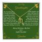 Zodiac Symbol Necklace Christmas Gift with Gift Box and Message Card for My Granddaughter