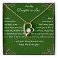 Forever Love Heart Christmas Gift Necklace with Gift Box and Message Card "For My Daughter-in-Law"